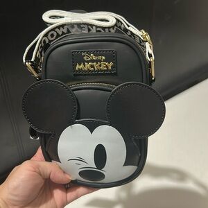 Disney Black and White Mickey Mouse Crossbody Bag